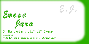 emese jaro business card